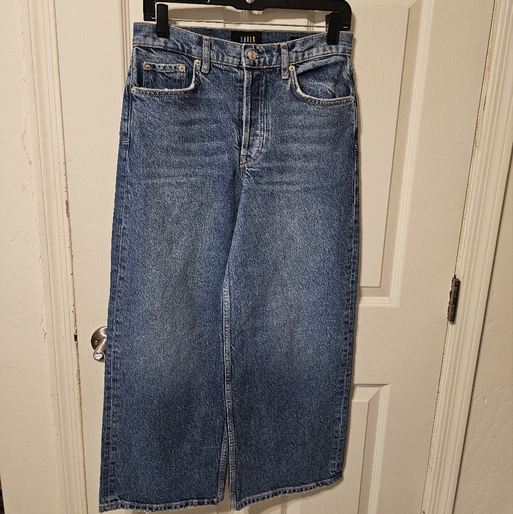 Rails The Getty Crop | High Rise Cropped Wide Leg Jean | Size27
